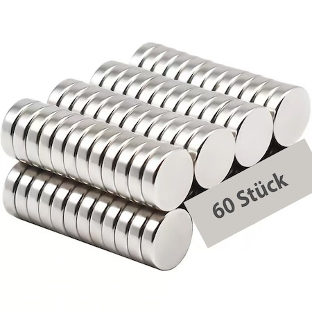Set 60 magneti Neodim universali, diverse activitati, 18x2 mm - Rotund [2]