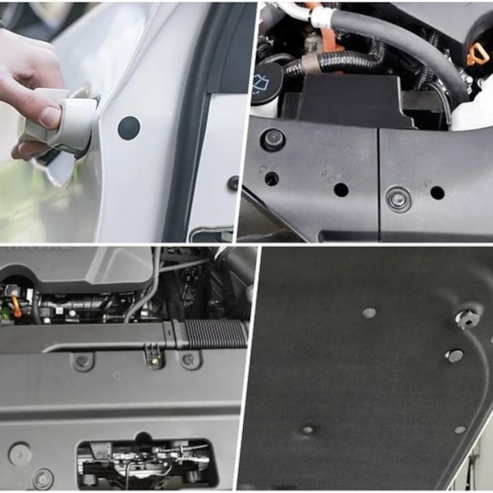 Set 620 clipsuri universale auto, 5 chei extractoare, 16 tipuri de pini, 18 dimensiuni diferite, plastic, negru, cutie depozitare – kit complet pentru reparatii si fixari auto [4]