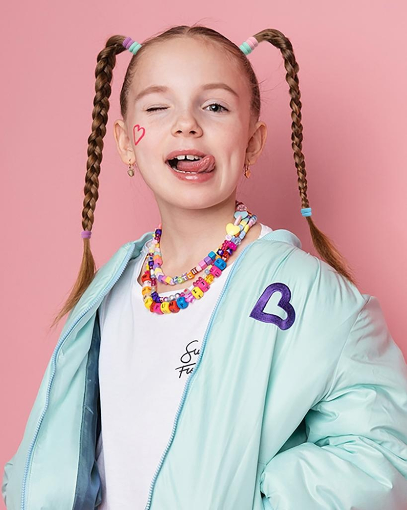 Set 65 elastice par subtiri pastel 2 cm, elastice textile pentru fete si femei, cutie organizator [2]