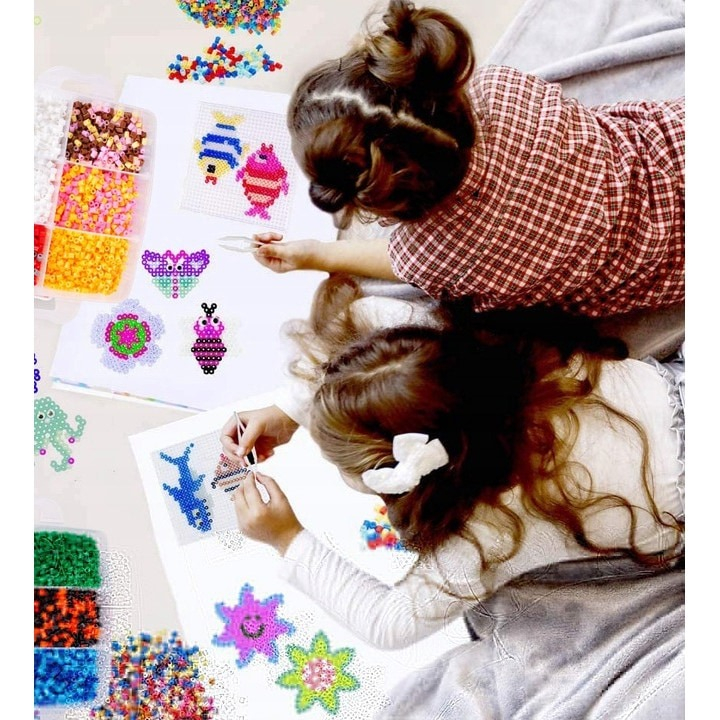 Set 6800 margele de calcat, sabloane, accesorii incluse, multicolor [5]