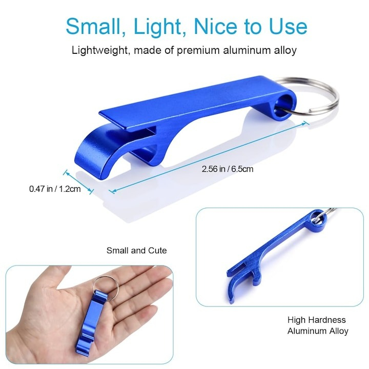 Set 6x desfacator sticle, 7 cm, aluminiu, multicolor [5]