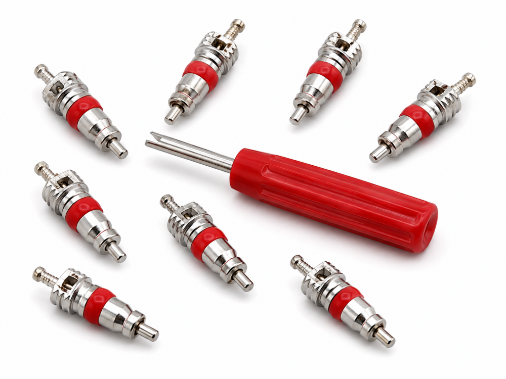 Set 8 Miezuri Ventil Rosii si Surubelnita pentru Valve [2]
