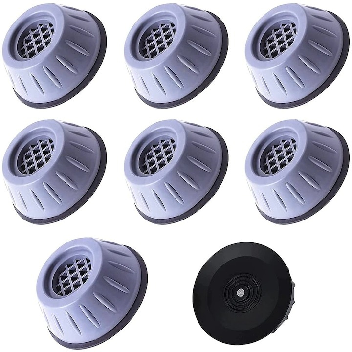 Set 8 picioare pentru masina de spalat si orice tip de mobilier, anti zgomot, antiderapante,  79 mm [1]