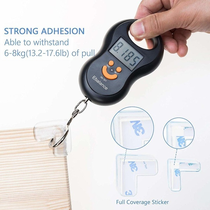 Set 8 protectii pentru colturi mobila, silicon, transparent, pentru siguranta copiilor [6]