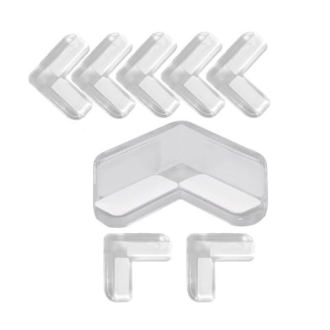 Set 8 protectii pentru colturi mobila, silicon, transparent, pentru siguranta copiilor