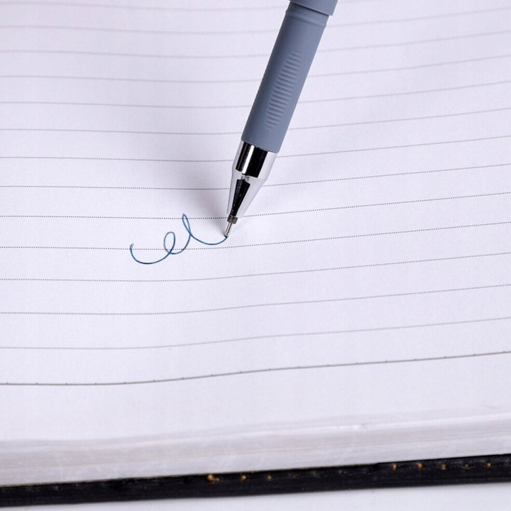 Set 8 rezerve pentru pix, plastic, 13 cm, compatibile cu pixuri cu functie de stergere, grosime scriere 0.35 mm, albastru [7]