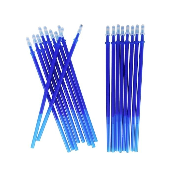 Set 8 rezerve pentru pix, plastic, 13 cm, compatibile cu pixuri cu functie de stergere, grosime scriere 0.35 mm, albastru [5]