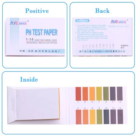 Set 80 hartii,benzi indicatoare pentru masurarea ph-ului din diverse solutii, model 1 [6]