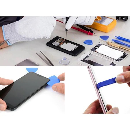 Set 9 instrumente pentru reparatii telefoane cu cheita SIM inclusa - Negru/Albastru [3]