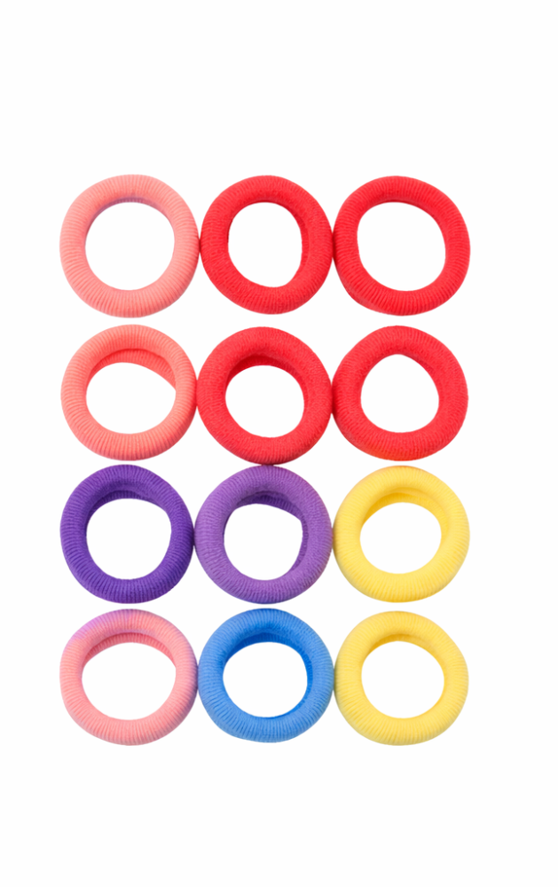 Set accesorii par 18 elastice 1.5 cm si 5 cleme model fluturas 3 cm, multicolor [6]