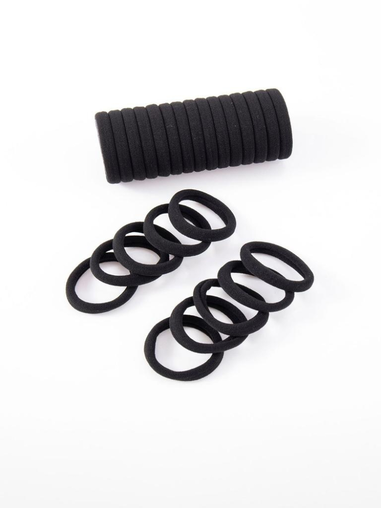 Set accesorii par negre, 26 elastice textile, 40 elastice cauciuc si 5 cleme mini, organizator compartimentat [2]