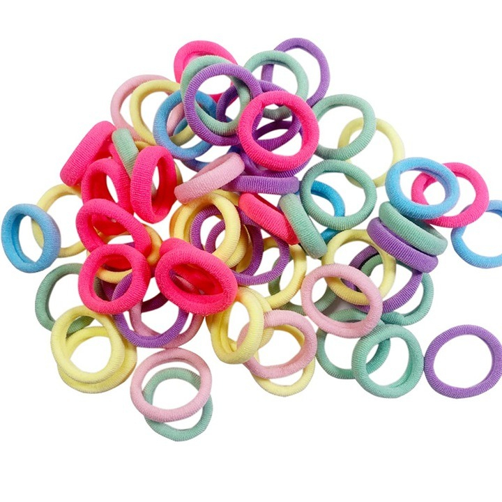 Set accesorii pentru par, 25 elastice + 16 clesti, plastic/textil, multicolor [5]