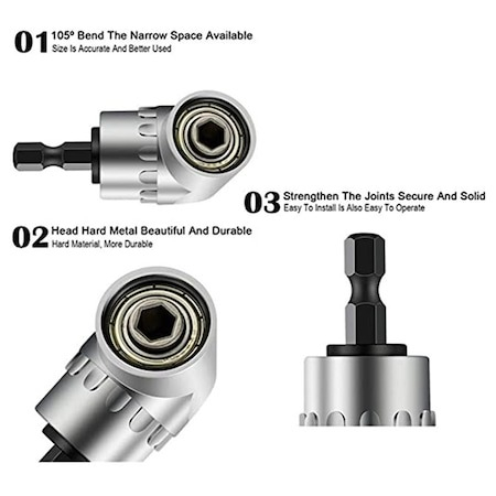 Set adaptor unghiular mandrina bormasina si cheie tubulara universala 7-19 mm [4]