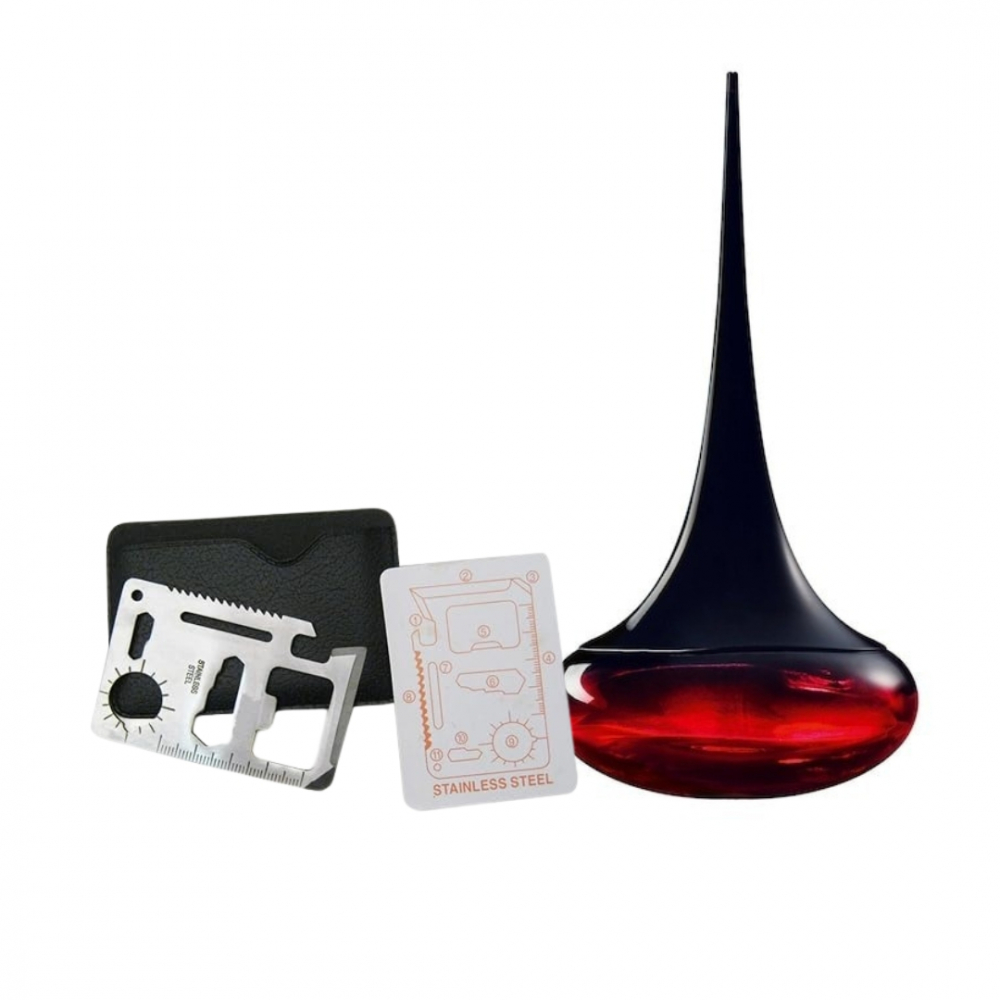 Set apa de parfum Love Potion 50 ml si card multifunctional Dactylion, de supravietuire, otel inoxidabil