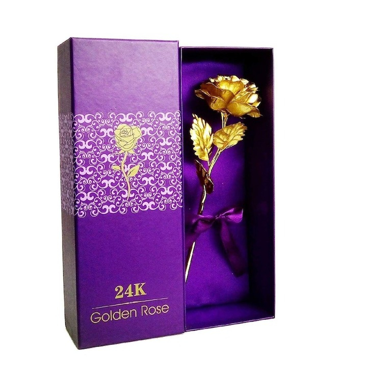 Set apa de toaleta Passion Dance 50 ml, apa de parfum Rare Pearls 50 ml, card multifunctional, de supravietuire si trandafir auriu cu suport si cutie incluse [5]