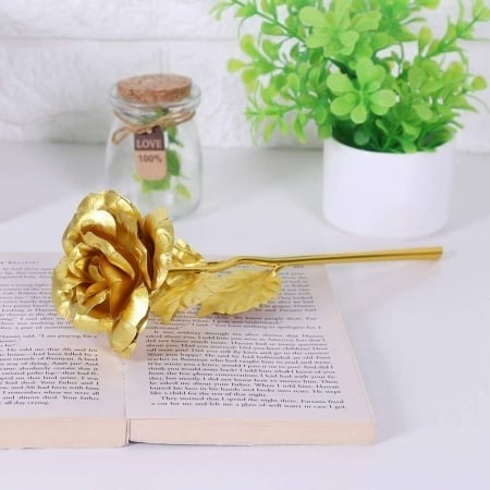 Set apa de toaleta Pur Blanca Hope 50 ml, apa de parfum Rare Pearls 50 ml, card multifunctional, de supravietuire si trandafir auriu cu suport si cutie incluse [11]