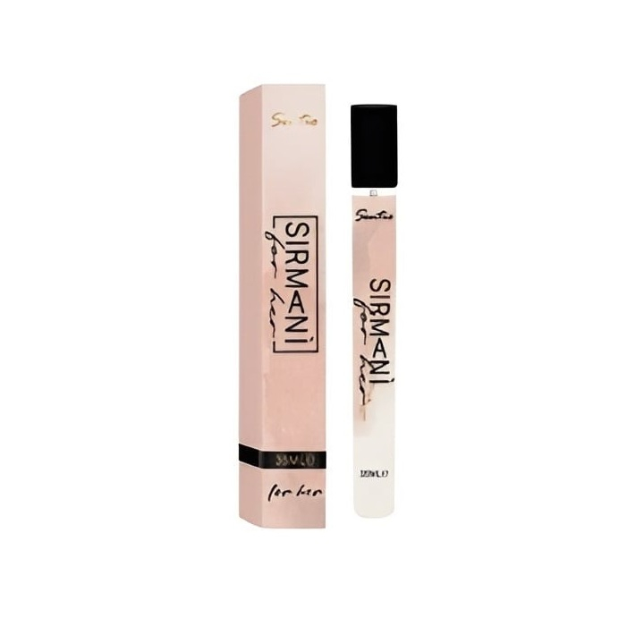 Set apa de toaleta Sentio 35 ml, pentru dama, model aleatoriu si trandafir auriu cu suport si cutie cadou, suflat la baza cu auriu [4]