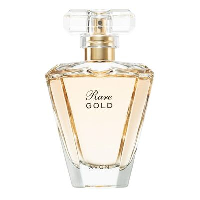 Set cadou elegant Avon Rare Gold, apa de parfum 50 ml pentru femei, aroma floral-aldehidica, ylang-ylang, mandarina, ambra, cuier transparent 5.6 x 5.6 cm autoadeziv [13]