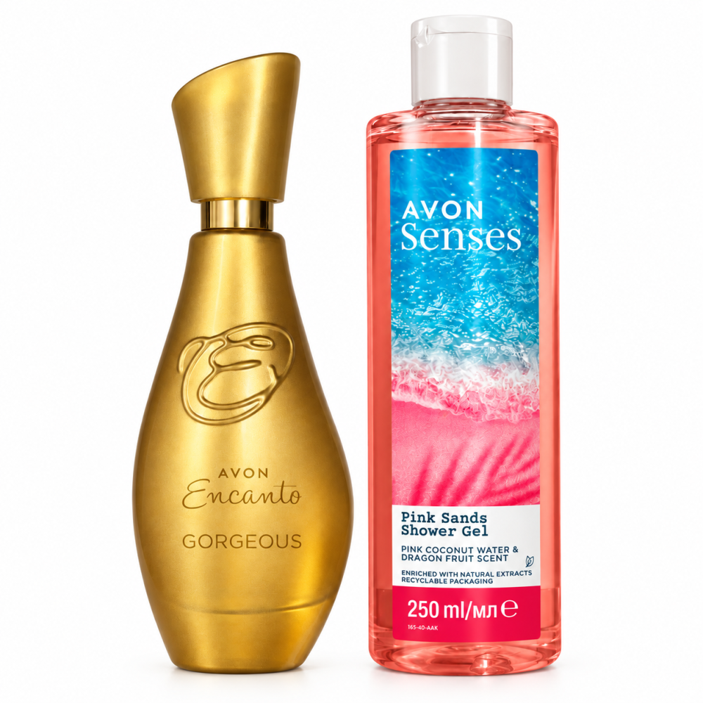 Set Cadou Femei AVON Encanto Gorgeous, Parfum 50 ml, Gel de Dus Senses Pink Sands 250 ml [8]