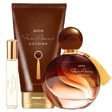 Set cadou pentru Ea, parfum de femei Far Away Beyond insotit de lotiune, mini apa, trandafir auriu din plastic suflat la baza cu aur si insigna Dactylion cu mesaj motivational [2]