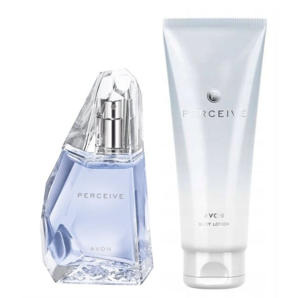 Set cadou pentru femei: Apa de parfum Perceive 50 ml, Lotiune de corp Perceive 125 ml, aroma florala fresh si luminoasa [1]