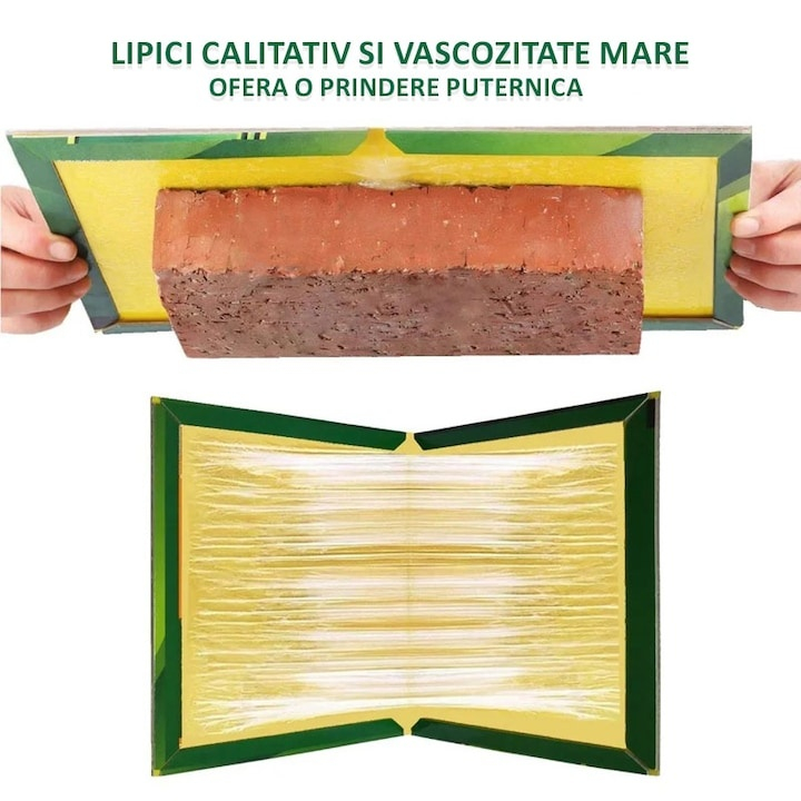 Set capcane cartonate cu lipici pentru soareci si sobolani, reutilizabile, non-toxice, fara miros, eficiente pentru interior si exterior [5]