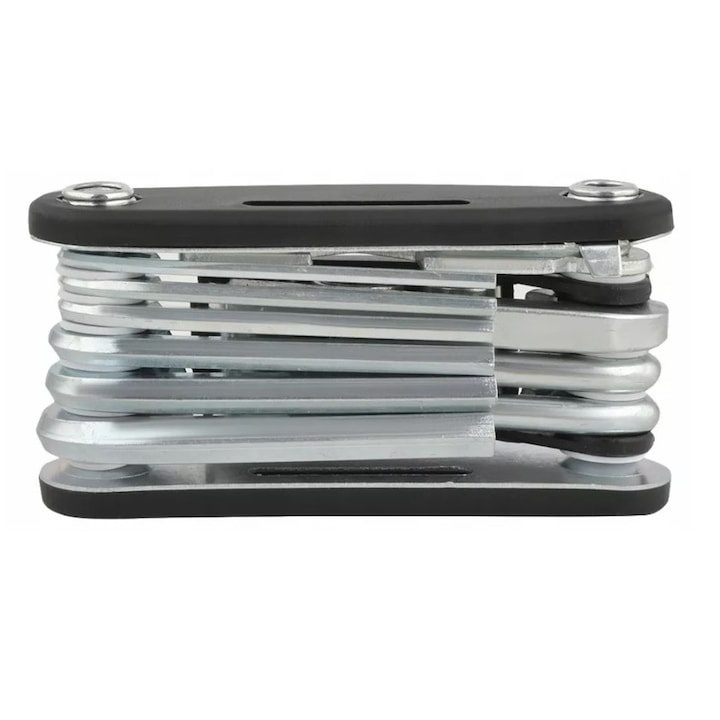Set chei multifunctionale pentru bicicleta, 16 in 1, scule pliabile tip briceag, cu chei imbus, surubelnite, adaptor tubular si cheie spite – design compact si rezistent [4]