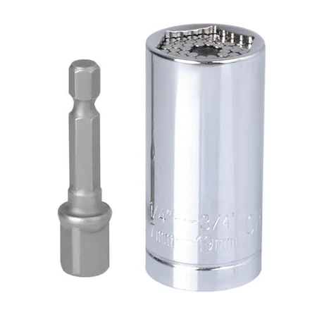 Cheie tubulara universala chrome vanadium 7-19mm cu extensie la surubelnita,burghiu [2]