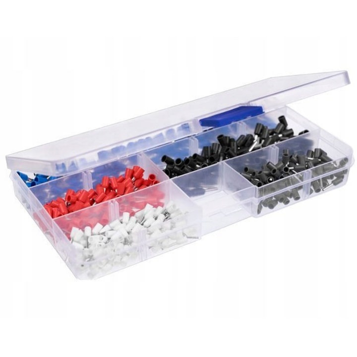 Set cleste de sertizare hexagonala cu 500 terminale tubulare pentru conductori electrici, 0.14–10 mm², lungime 16 cm [6]