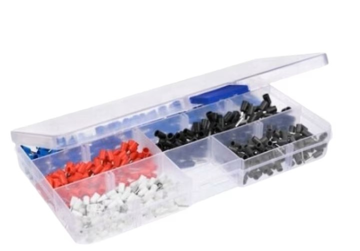Set cleste sertizare galben-negru 0.25-10 mm² cu trusa 500 pini terminali izolati, ferule multicolore pentru cabluri electrice [3]