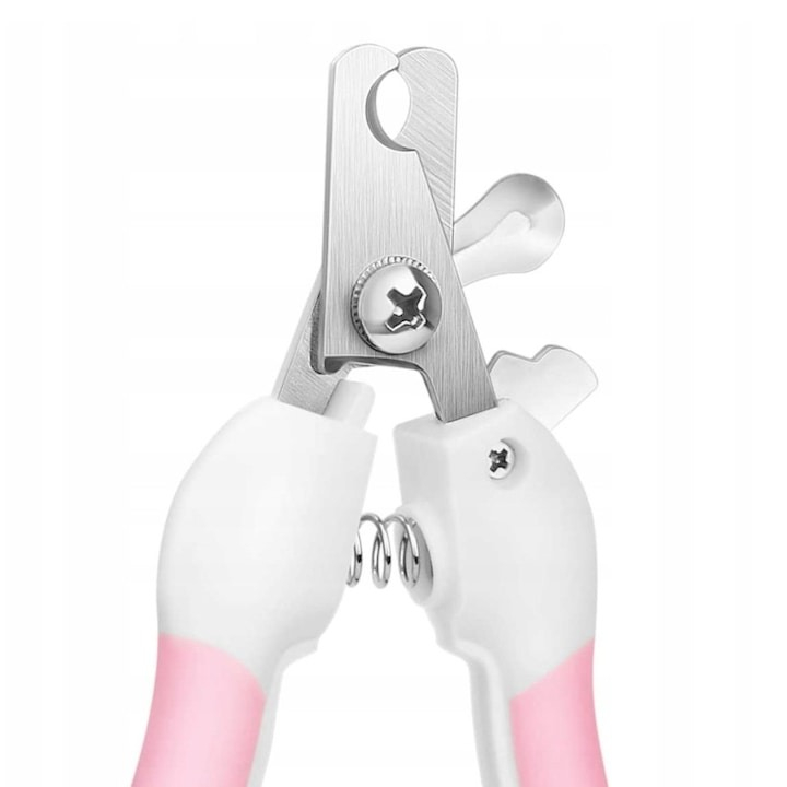 Set cleste si pila de unghii pentru animale de companie, 14 x 1.5 cm, otel inoxidabil/plastic, roz [5]