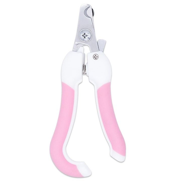 Set cleste si pila de unghii pentru animale de companie, 14 x 1.5 cm, otel inoxidabil/plastic, roz [3]