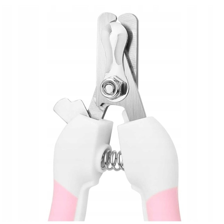 Set cleste si pila de unghii pentru animale de companie, 14 x 1.5 cm, otel inoxidabil/plastic, roz [6]