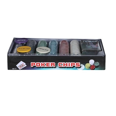 Set complet de poker 300 jetoane,zaruri,carti,jetoane,cutie metalica de depozitare [3]