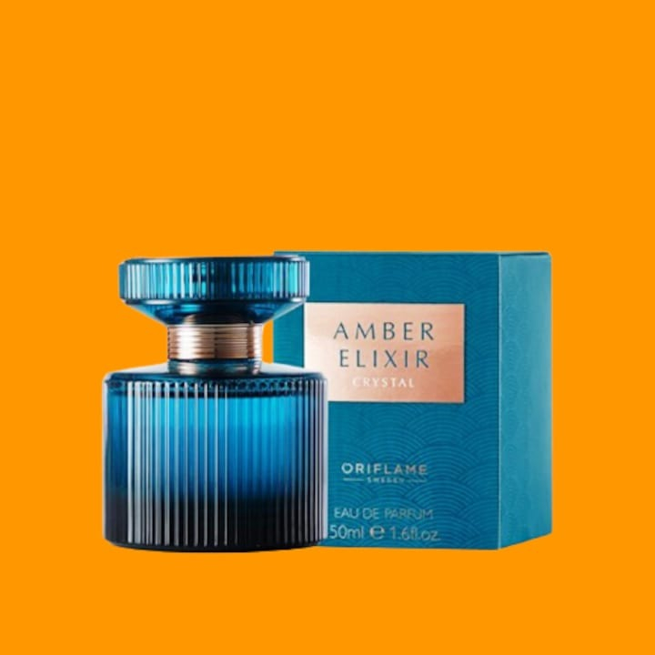 Set complet pentru Ea, Apa de parfum Amber Elixir Crystal, insotit de insigna Dactylion cu mesaj motivational [4]
