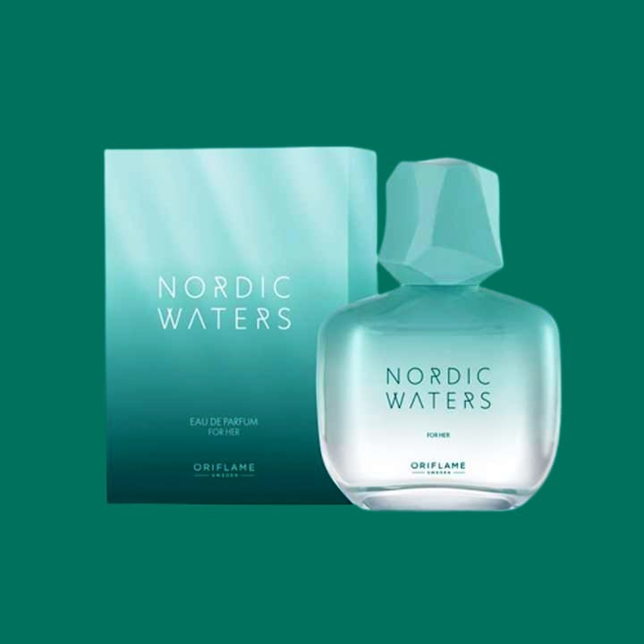 Set complet pentru Ea, Apa de parfum Nordic Waters 50 ml, insotit de insigna Dactylion cu mesaj motivational, [6]