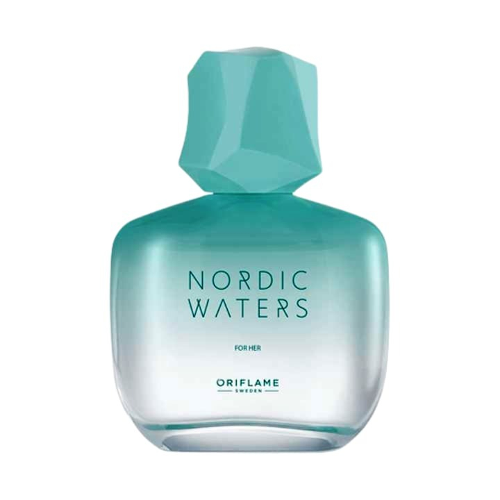 Set complet pentru Ea, Apa de parfum Nordic Waters 50 ml, insotit de insigna Dactylion cu mesaj motivational, cadou un trandafir rosu suflat la baza cu aur [3]