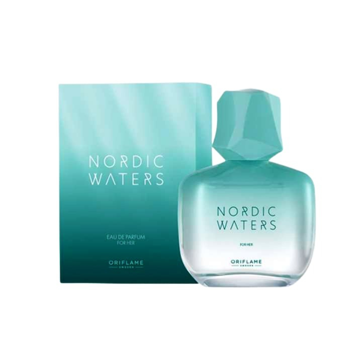 Set complet pentru Ea, Apa de parfum Nordic Waters 50 ml, insotit de insigna Dactylion cu mesaj motivational, cadou un trandafir rosu suflat la baza cu aur [2]