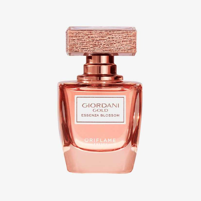 Set complet pentru Ea, parfum de femei Giordani Gold Essenza Blossom, insotit de insigna Dactylion cu mesaj motivational, cadou un trandafir rosu suflat la baza cu aur [5]