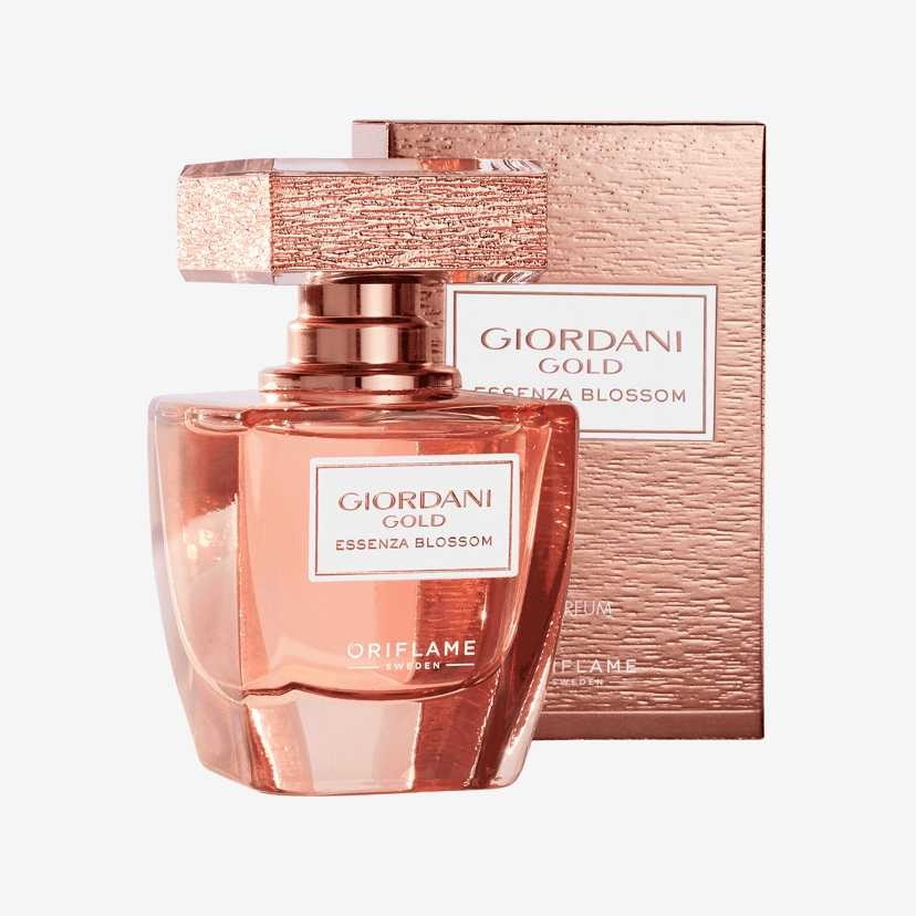 Set complet pentru Ea, parfum de femei Giordani Gold Essenza Blossom, insotit de insigna Dactylion cu mesaj motivational, cadou un trandafir rosu suflat la baza cu aur [4]