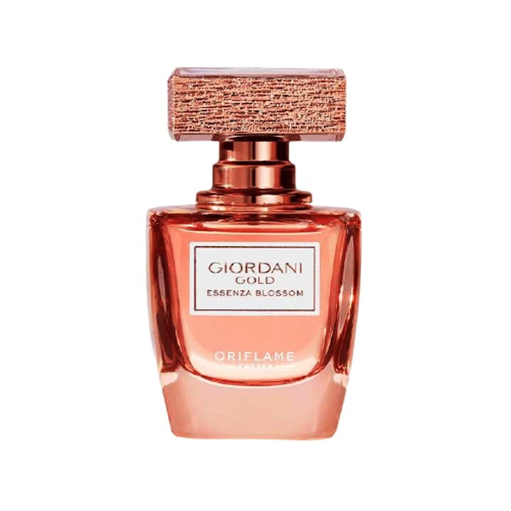 Set complet pentru Ea, parfum de femei Giordani Gold Essenza Blossom, insotit de insigna Dactylion cu mesaj motivational, cadou un trandafir rosu suflat la baza cu aur [9]