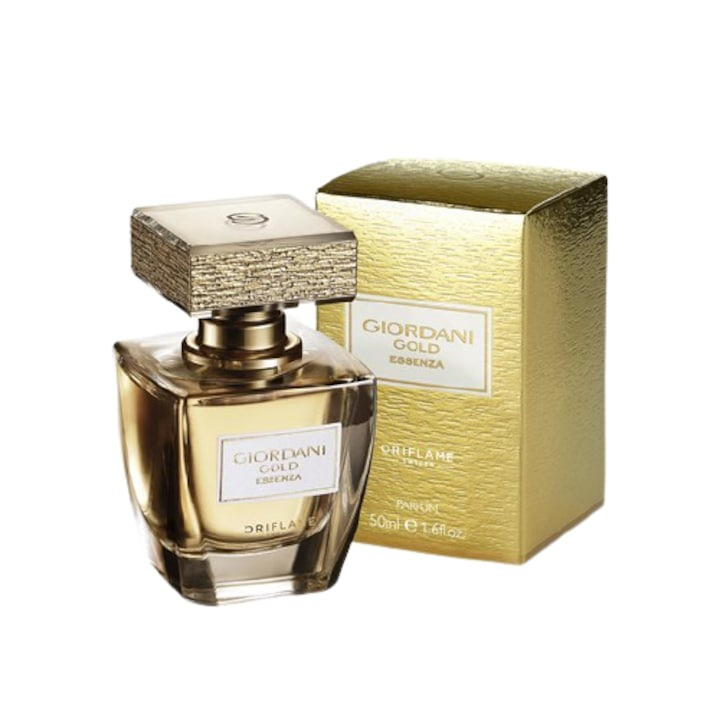 Set complet pentru Ea, parfum de femei Giordani Gold Essenza, insotit de insigna Dactylion cu mesaj motivational, cadou un trandafir rosu suflat la baza cu aur [4]