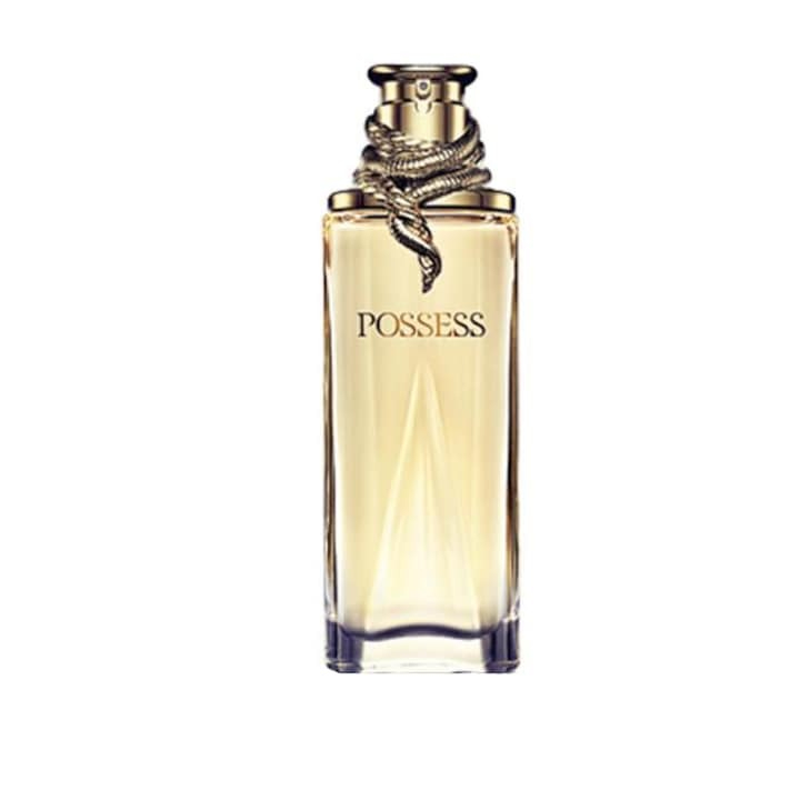 Set complet pentru Ea, parfum de femei Possess, insotit de insigna Dactylion cu mesaj motivational, cadou un trandafir rosu suflat la baza cu aur [5]