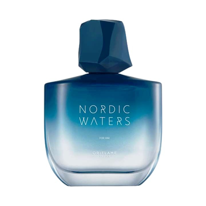 Set complet pentru El, Apa de parfum pentru barbati Nordic Waters 75 ml, insotit de insigna Dactylion cu mesaj motivational [2]