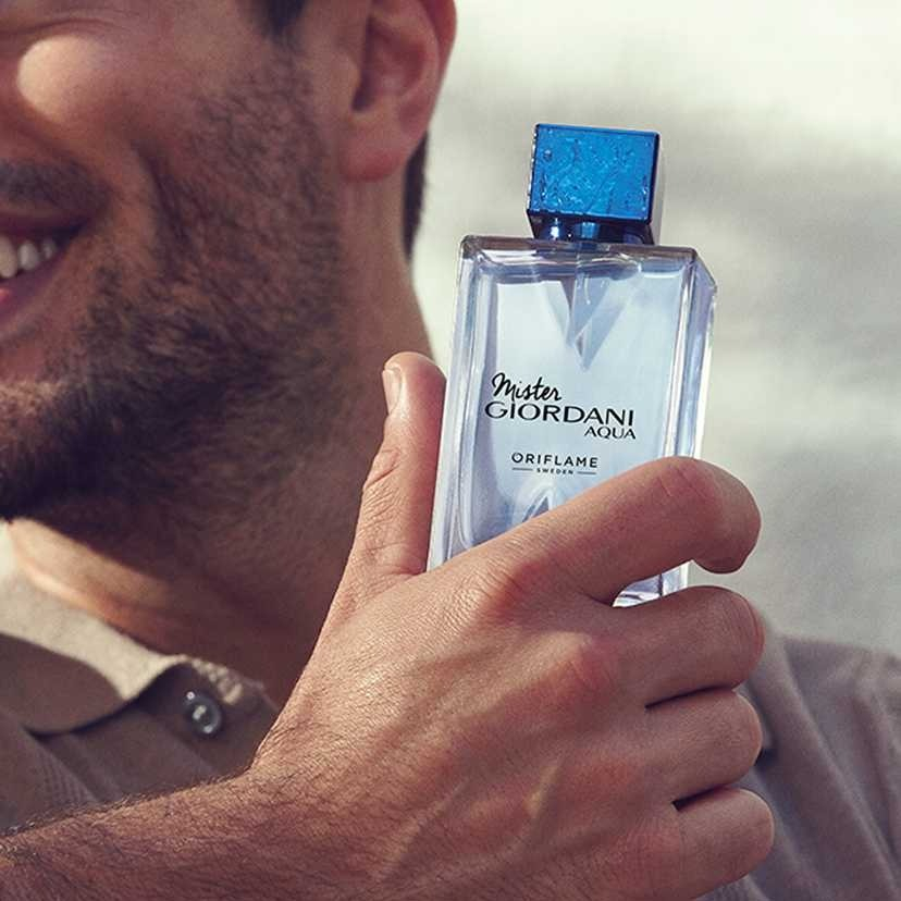 Set complet pentru El, Apa de toaleta pentru barbati Mister Giordani Aqua 75 ml, insotit de insigna Dactylion cu mesaj motivational [4]
