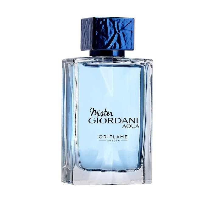 Set complet pentru El, Apa de toaleta pentru barbati Mister Giordani Aqua 75 ml, insotit de insigna Dactylion cu mesaj motivational [2]