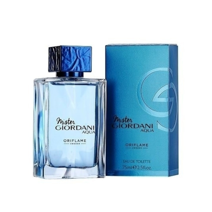 Set complet pentru El, Apa de toaleta pentru barbati Mister Giordani Aqua 75 ml, insotit de insigna Dactylion cu mesaj motivational [3]