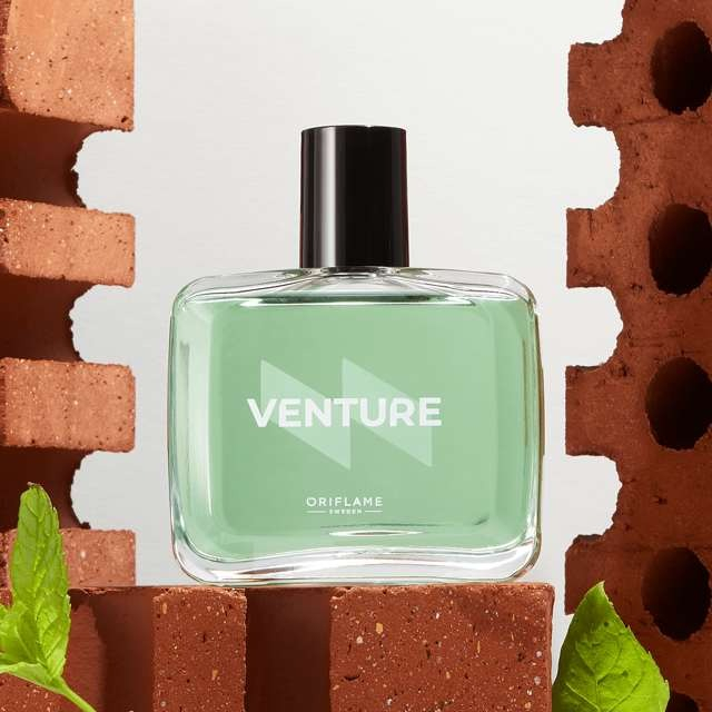 Set complet pentru El, Apa de toaleta pentru barbati Venture 100 ml, insotit de insigna Dactylion cu mesaj motivational [6]