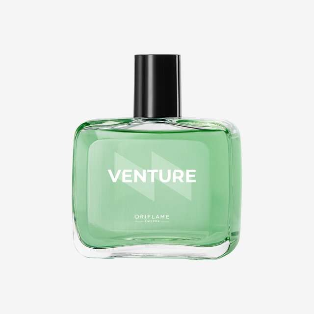 Set complet pentru El, Apa de toaleta pentru barbati Venture 100 ml, insotit de insigna Dactylion cu mesaj motivational [2]