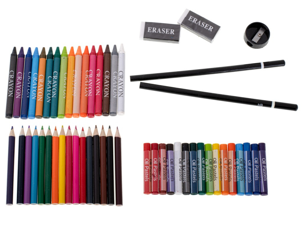 Set complet pentru pictura si desen, 123 piese, creioane, markere, acuarele, valiza lemn inclusa [11]